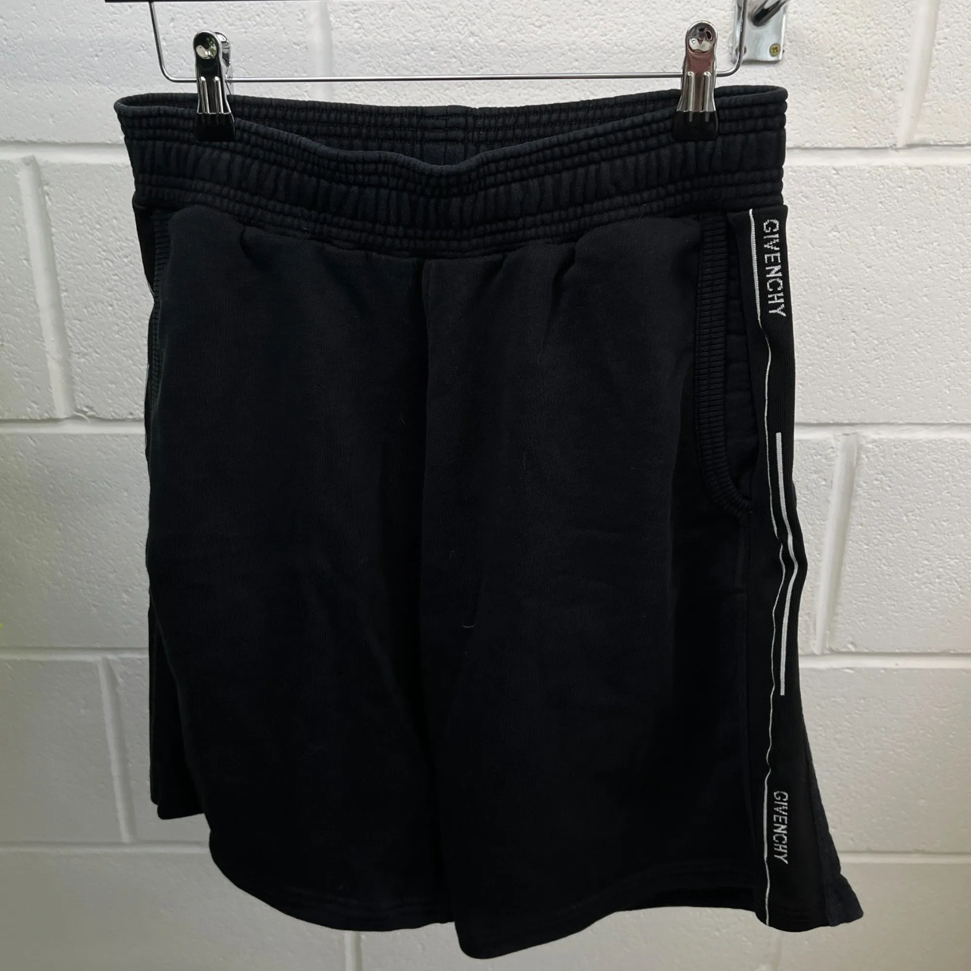 Men's Logo Stripe Shorts Black Size S