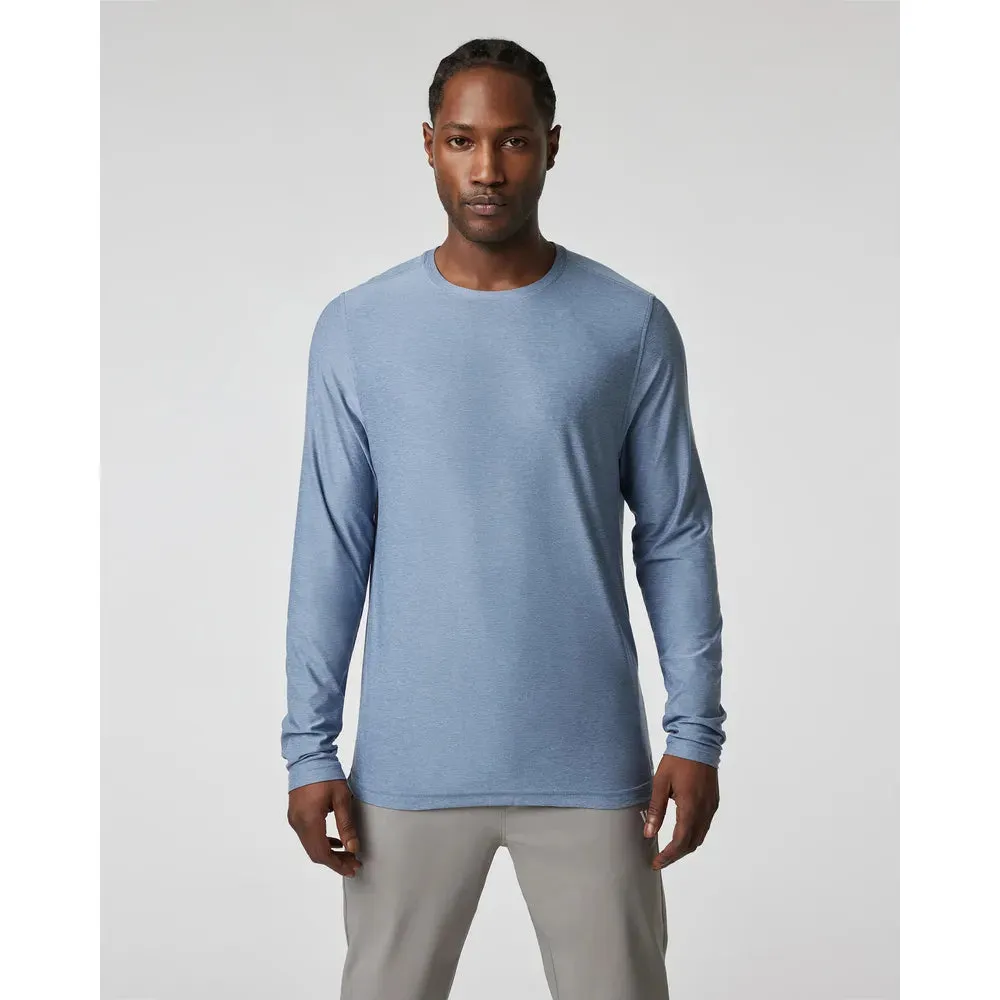 Mens Long-Sleeve Strato Tech Tee - Chambray Heather