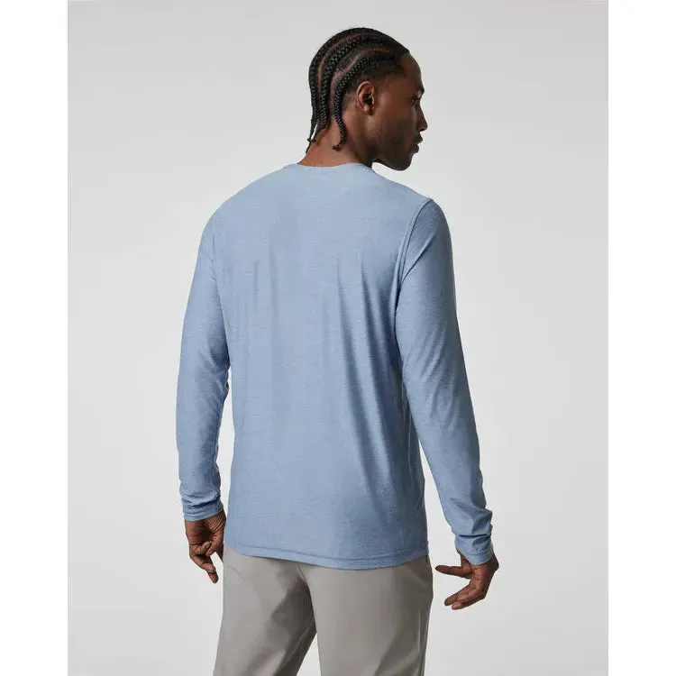 Mens Long-Sleeve Strato Tech Tee - Chambray Heather