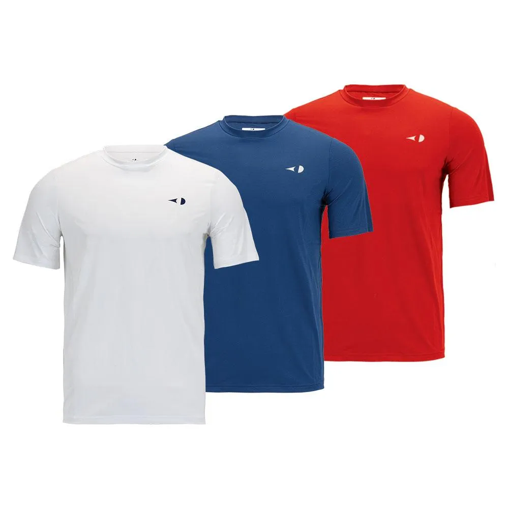 Men`s Pinhole Mesh Short Sleeve Tennis Crew