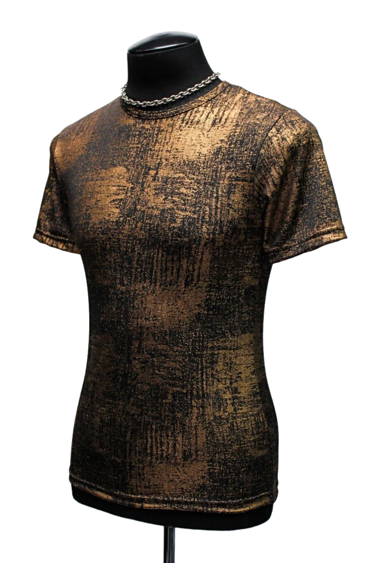 MEN'S SHORT SLEEVE TEE - METALLIC GOLD