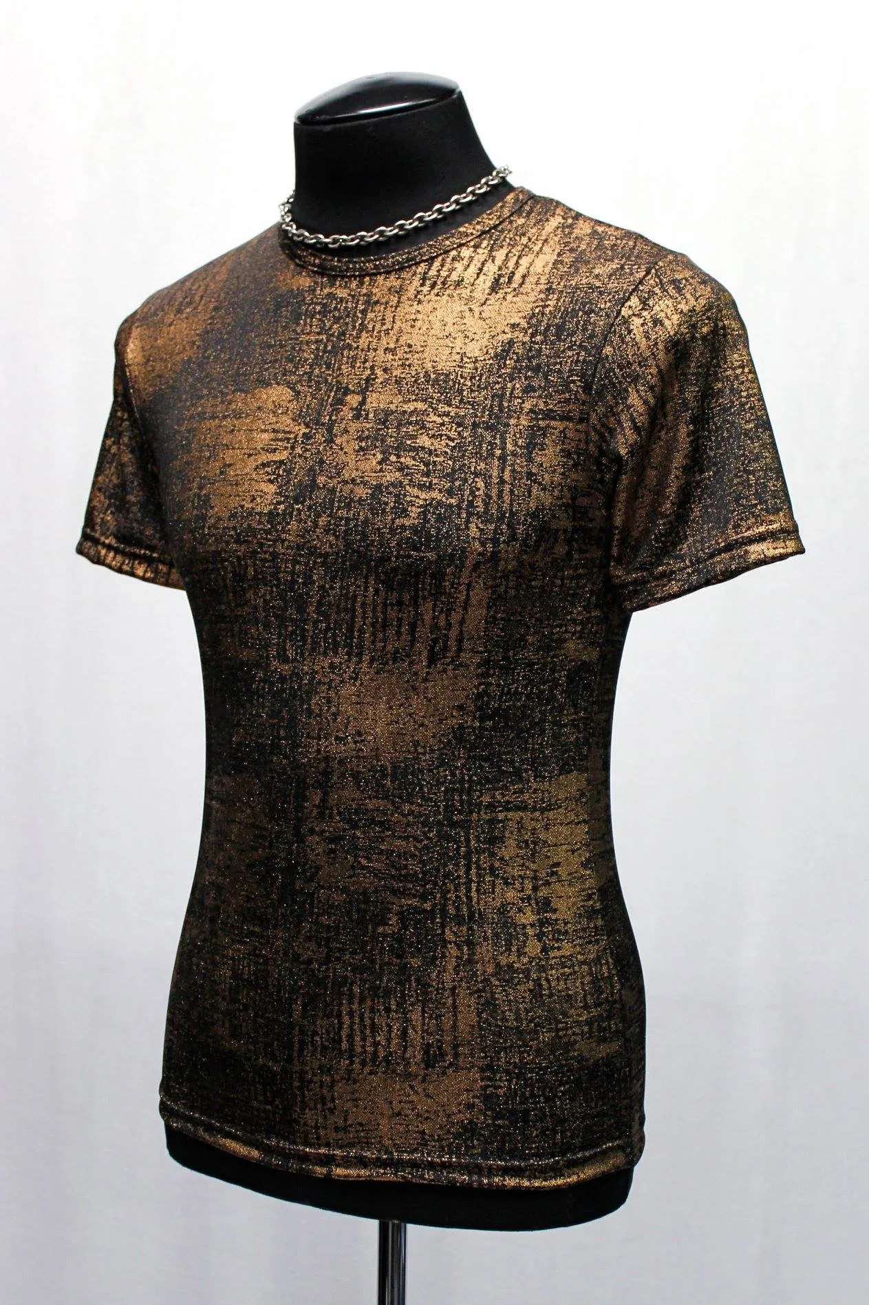 MEN'S SHORT SLEEVE TEE - METALLIC GOLD