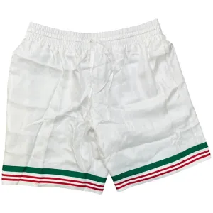 Men's Tennis Club Silk Shorts White Size L