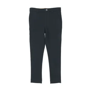 Certainly! Here is an optimized title for the e-commerce product, incorporating modifiers:

Womens Slim-Fit Navy Ponte Pants - Comfortable Stretch Trousers with Elastic Waistband

This title highlights the color, fit, material, and an appealing feature (elastic waistband) that potential buyers may be looking for.