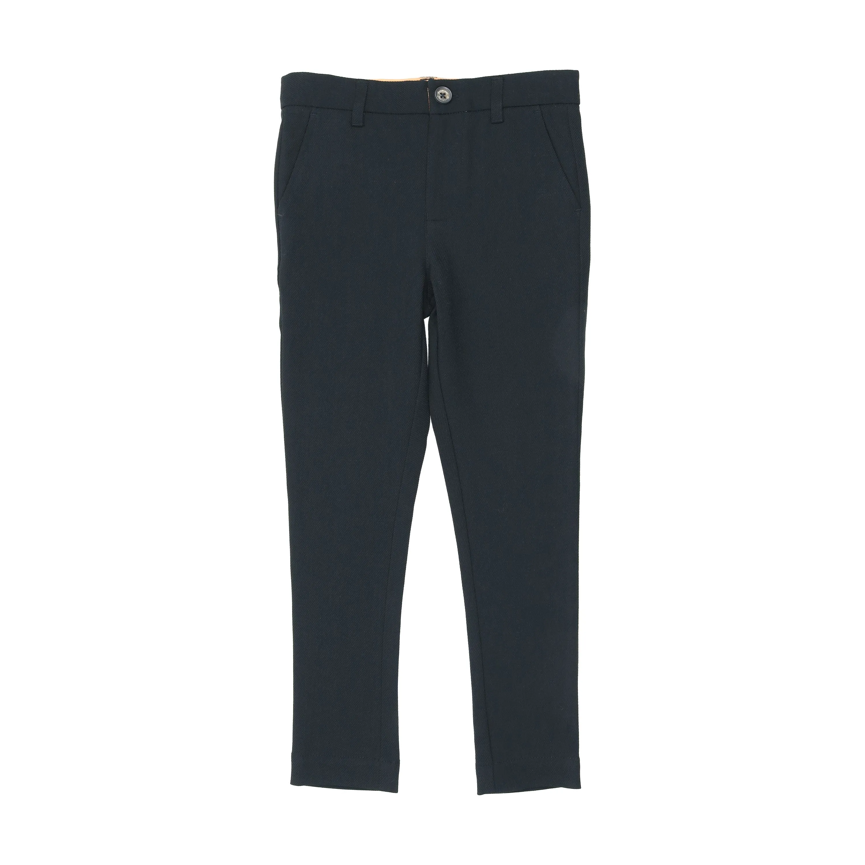 Certainly! Here is an optimized title for the e-commerce product, incorporating modifiers:

Womens Slim-Fit Navy Ponte Pants - Comfortable Stretch Trousers with Elastic Waistband

This title highlights the color, fit, material, and an appealing feature (elastic waistband) that potential buyers may be looking for.