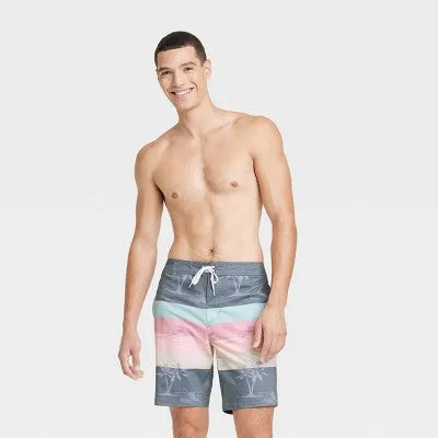 New - Men's 8.5" Overlay Island Board Shorts - Goodfellow & Co Blue 40