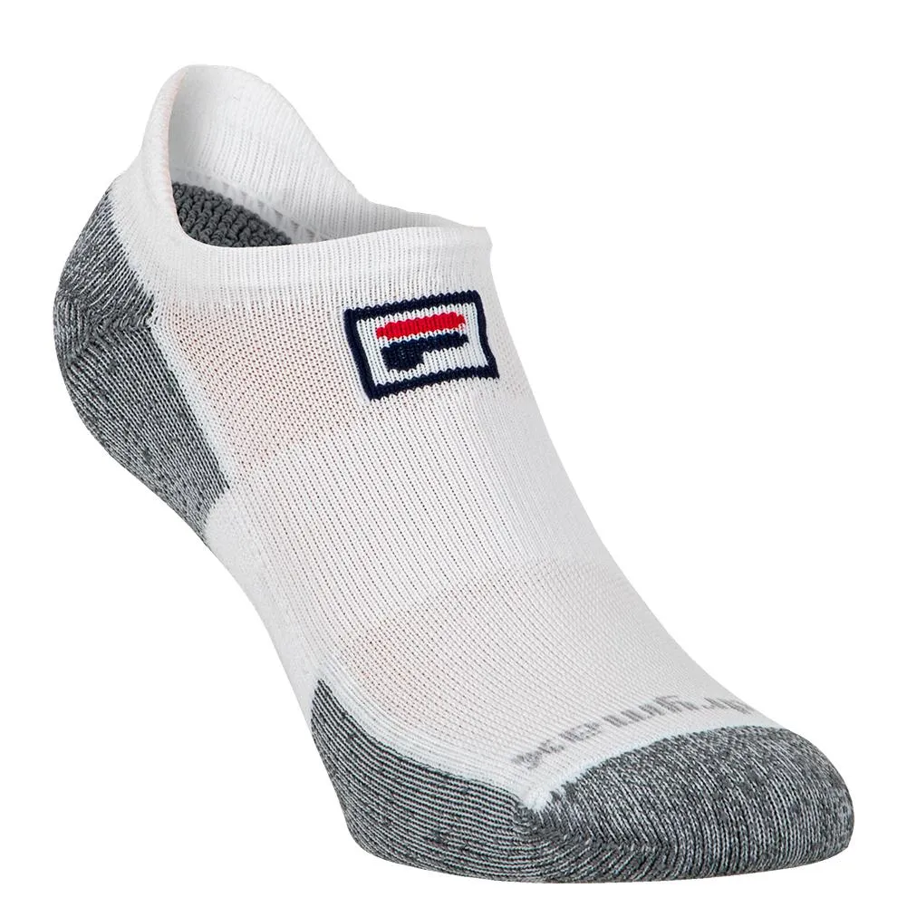 No Show Tab Tennis Socks White