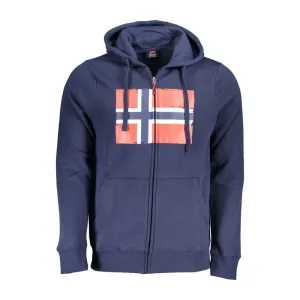 Norway 1963 Elevated Casual Hooded Sweatshirt in Blue