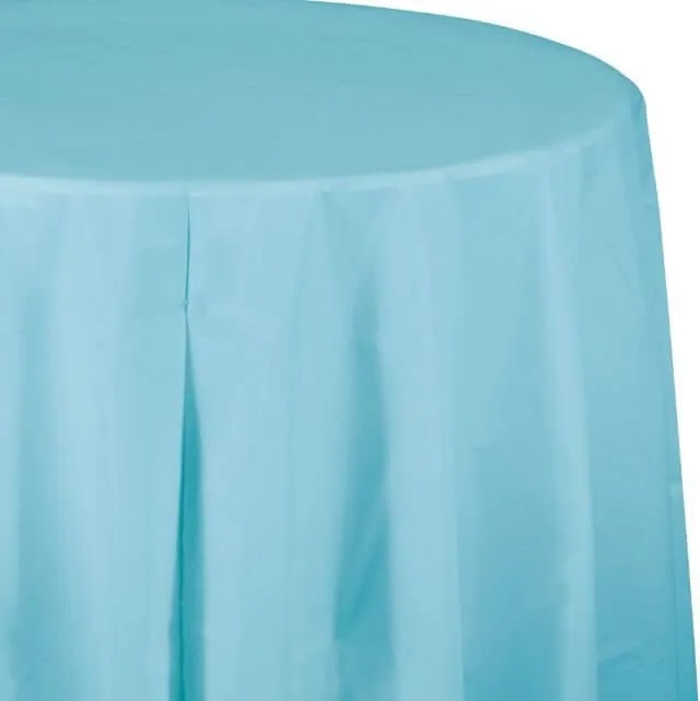 Pastel Blue Octy Round Table Cover