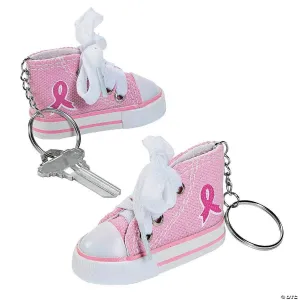 Pink Ribbon Sneaker Key Chain