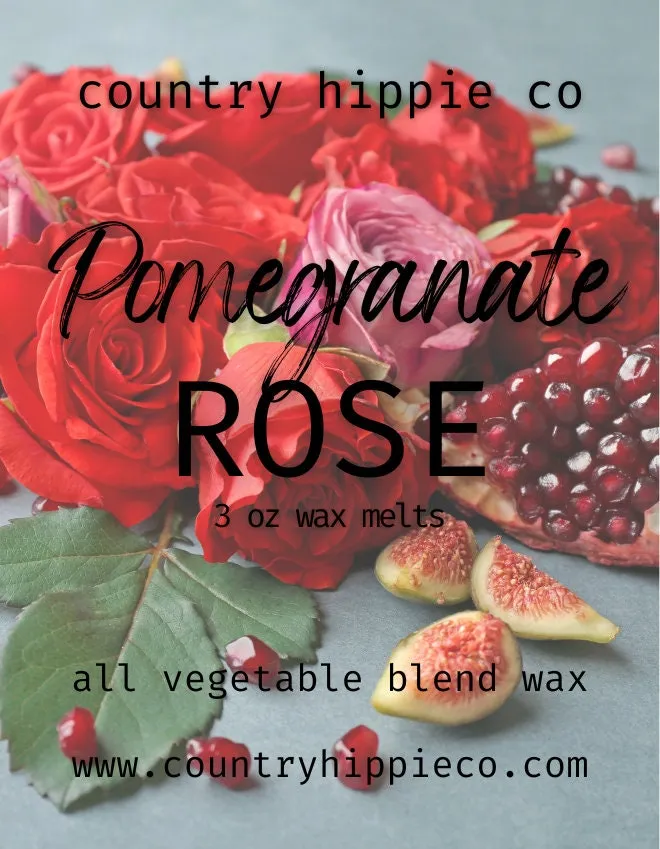 POMEGRANATE ROSE Wax Melts- 3 oz.