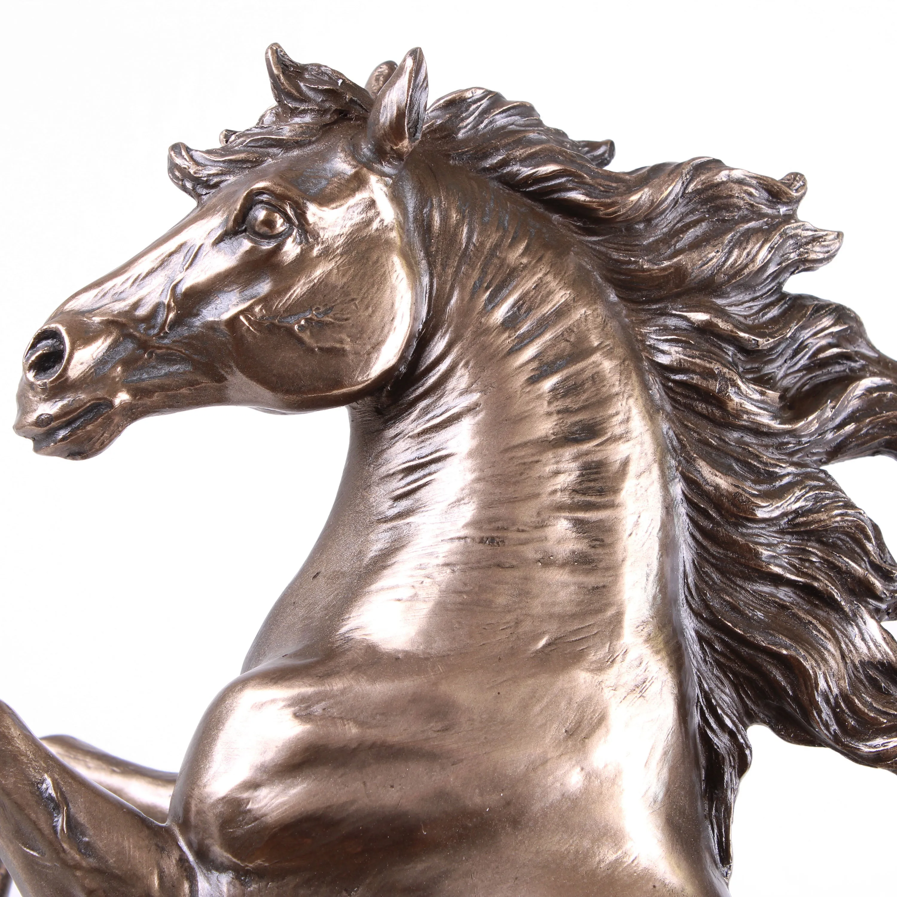 Prancing Horse Sculpture in Bronze (Cold Cast Bronze Animal Statue)