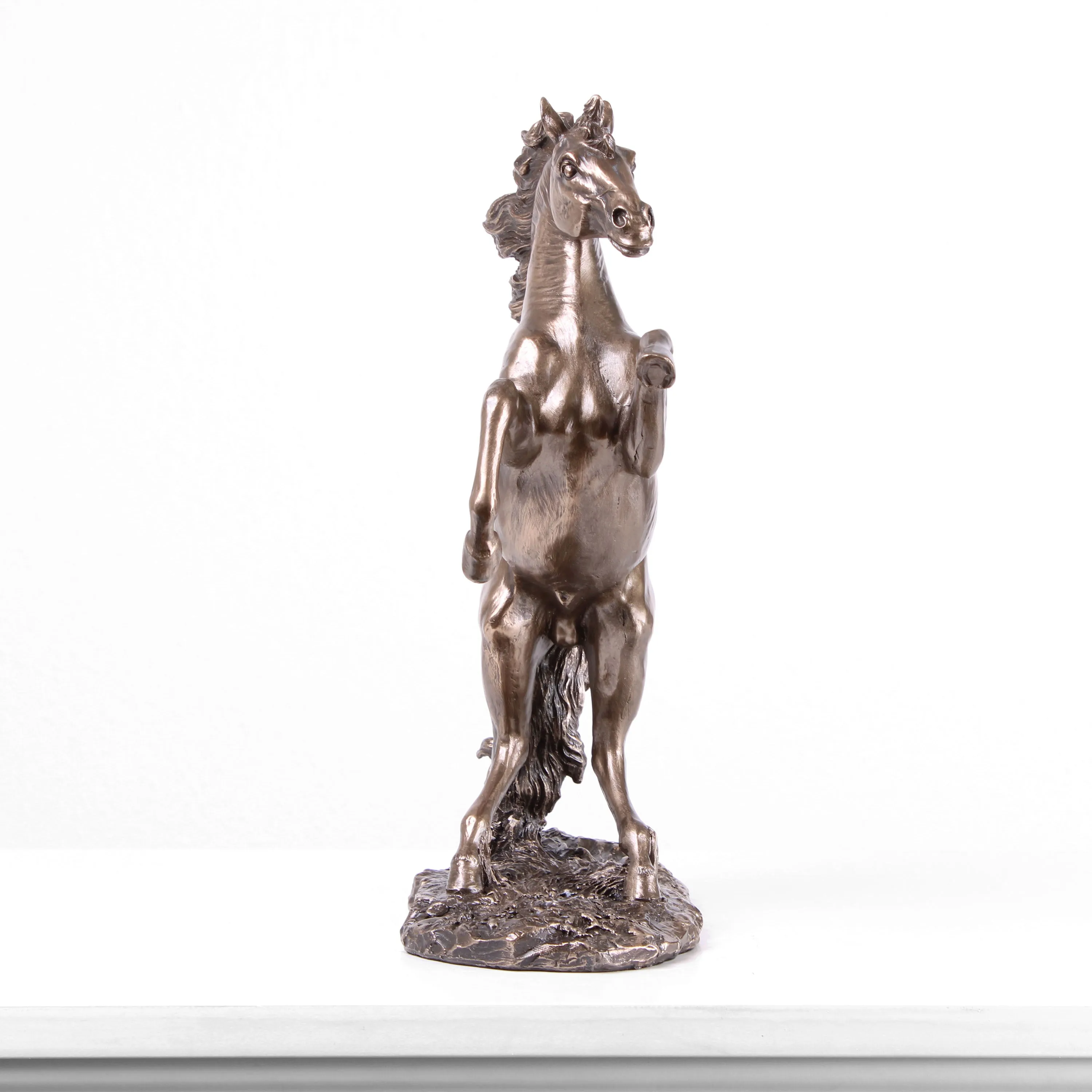 Prancing Horse Sculpture in Bronze (Cold Cast Bronze Animal Statue)