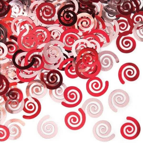 Red Swirls Confetti (1ct)