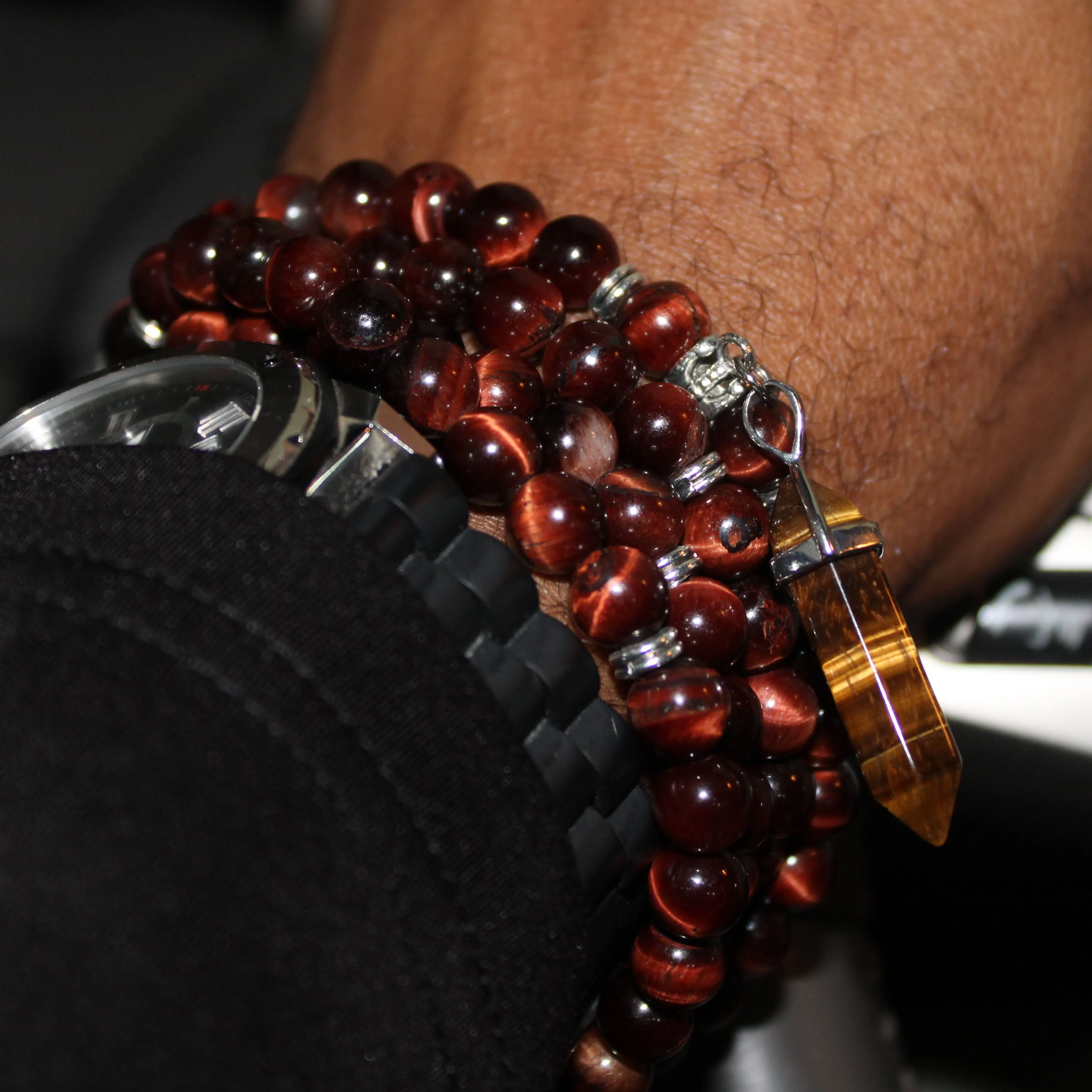 Red Tiger Eye Mala Prayer Beads