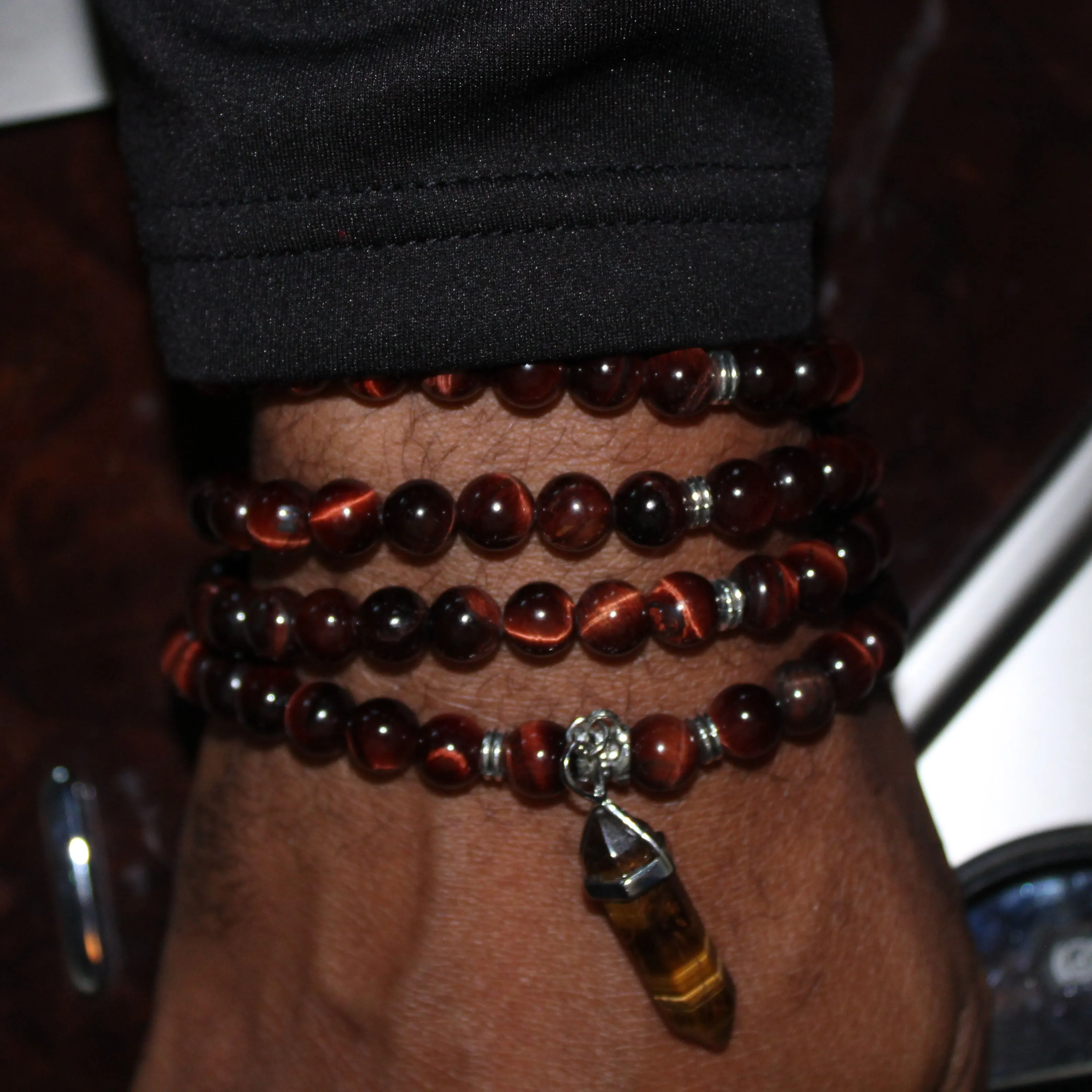 Red Tiger Eye Mala Prayer Beads