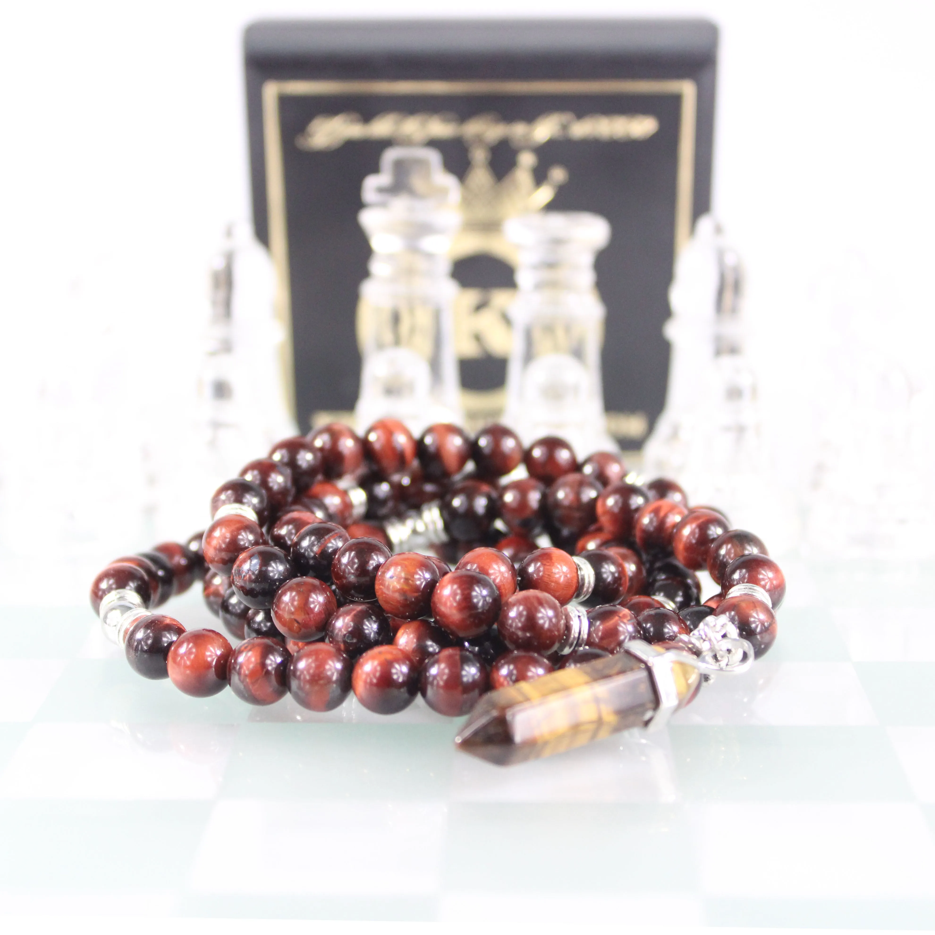 Red Tiger Eye Mala Prayer Beads