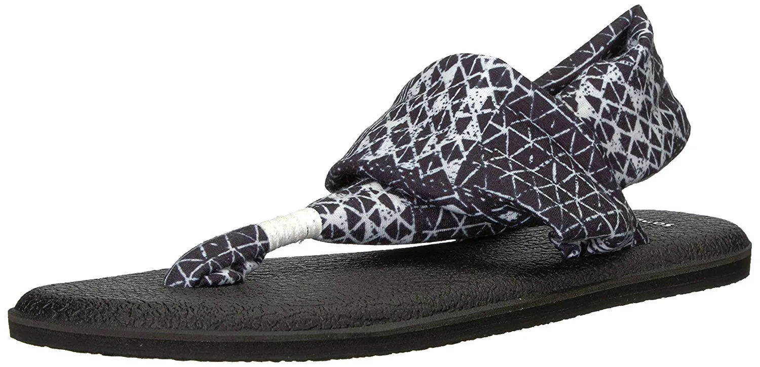 Sanuk Yoga Sling 2 Vintage Black Ojai Folk Sandals - Women's