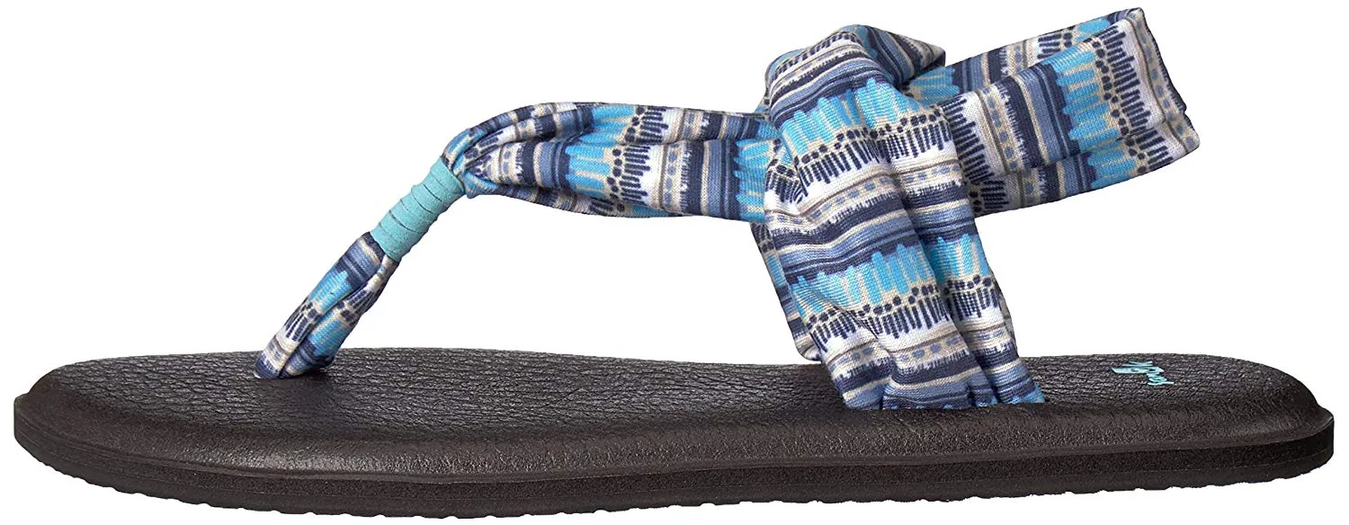 Sanuk Yoga Sling 2 Vintage Blue Topaz Island Stripe Sandals - Women's