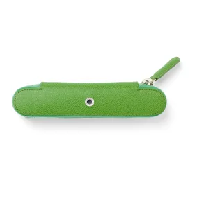 Standard case for 1 pen with zipper Epsom, Viper Green - #118670