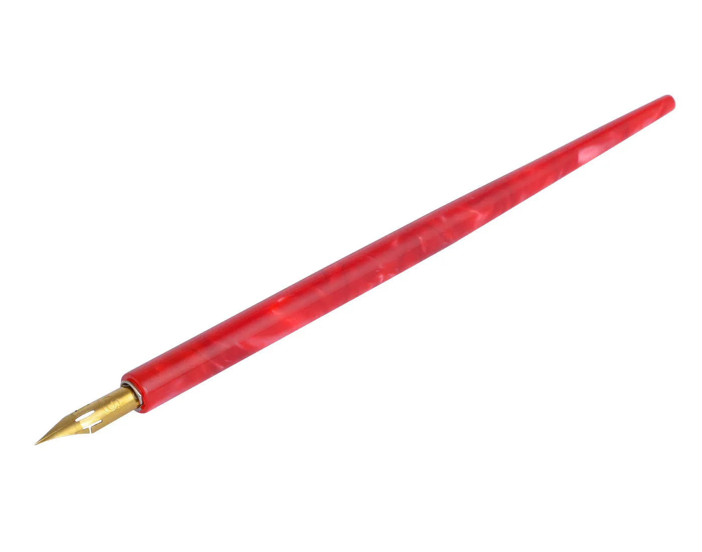 Straight Penholder - Ruby Red pearlized