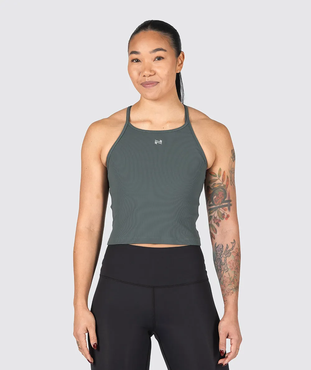 Strappy Ribbed Crop Top