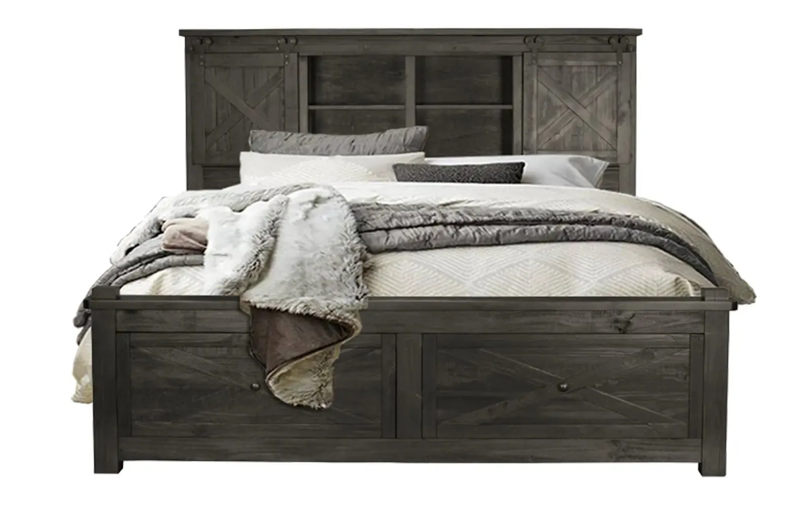 Sun Valley Cal-King Storage Hdbr W/ Storage Footboard