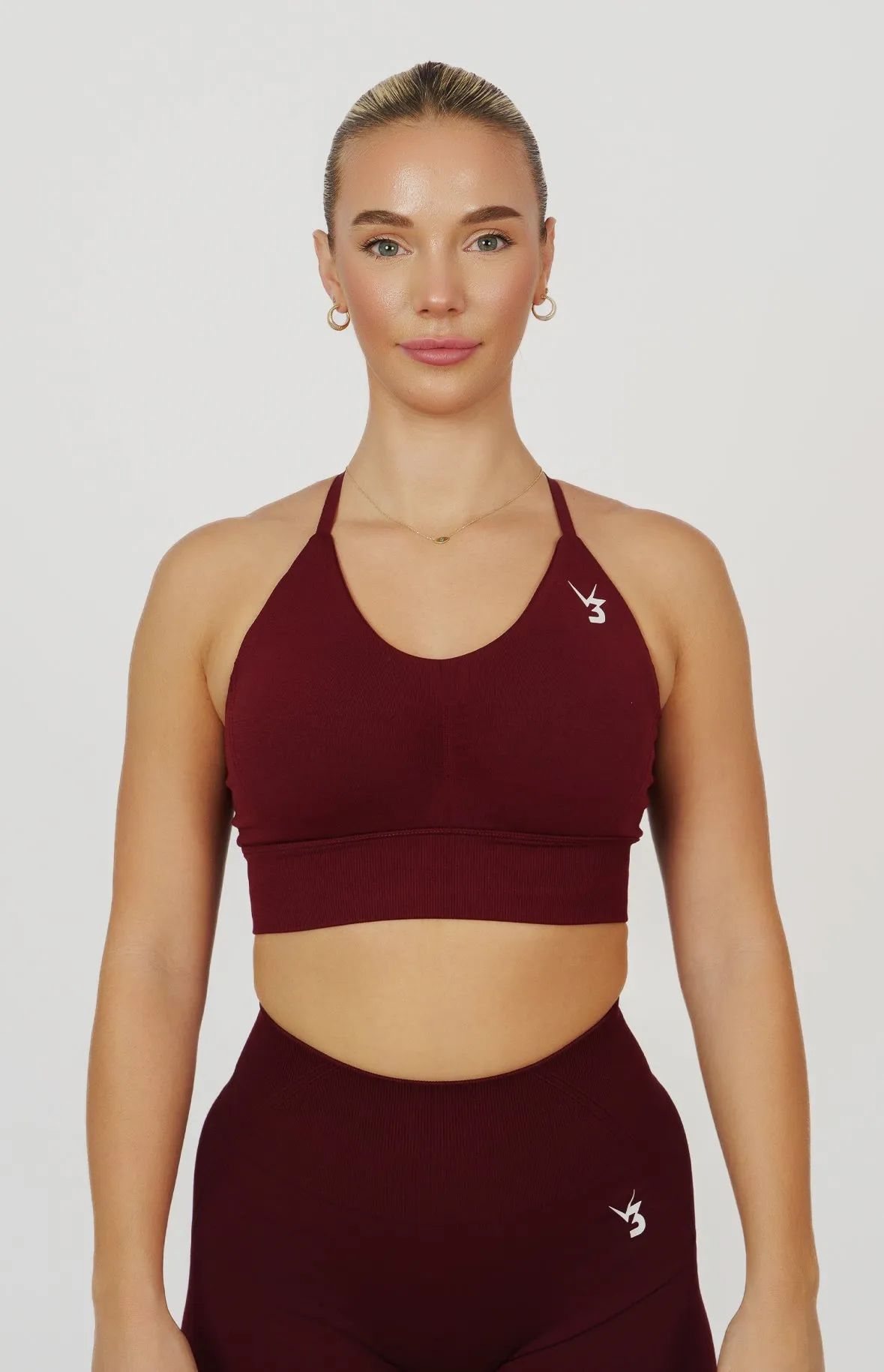 Tempo Seamless Multi-Way Sports Bra - Pomegranate Red