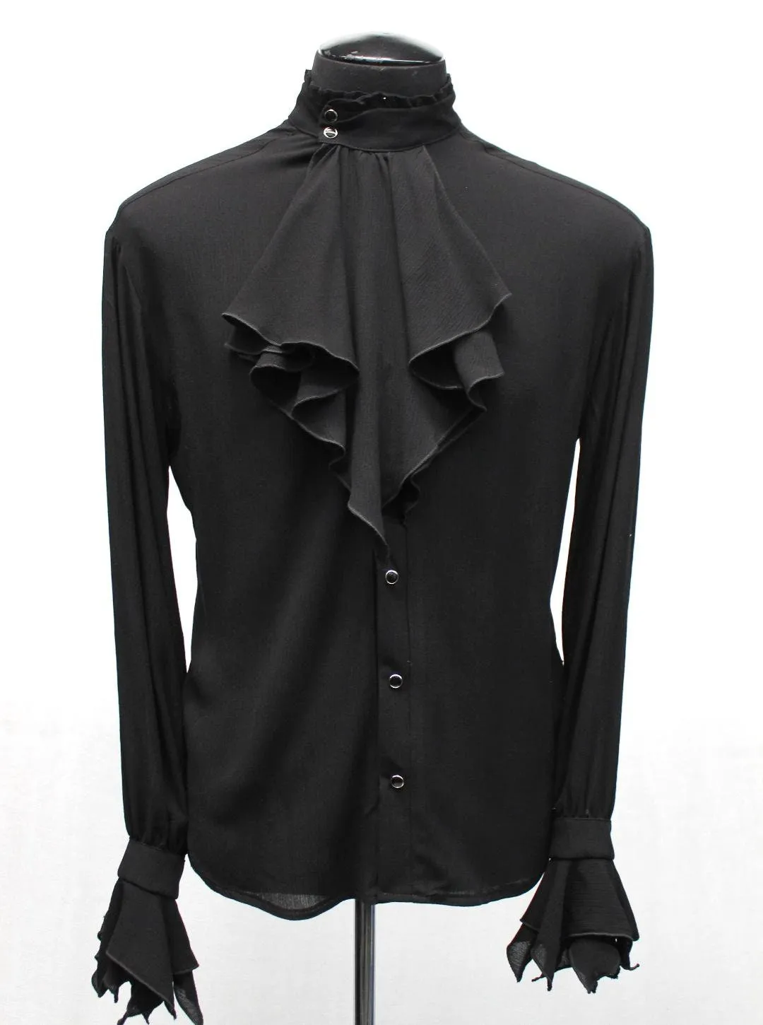 THE COUNT SHIRT - Black Rayon