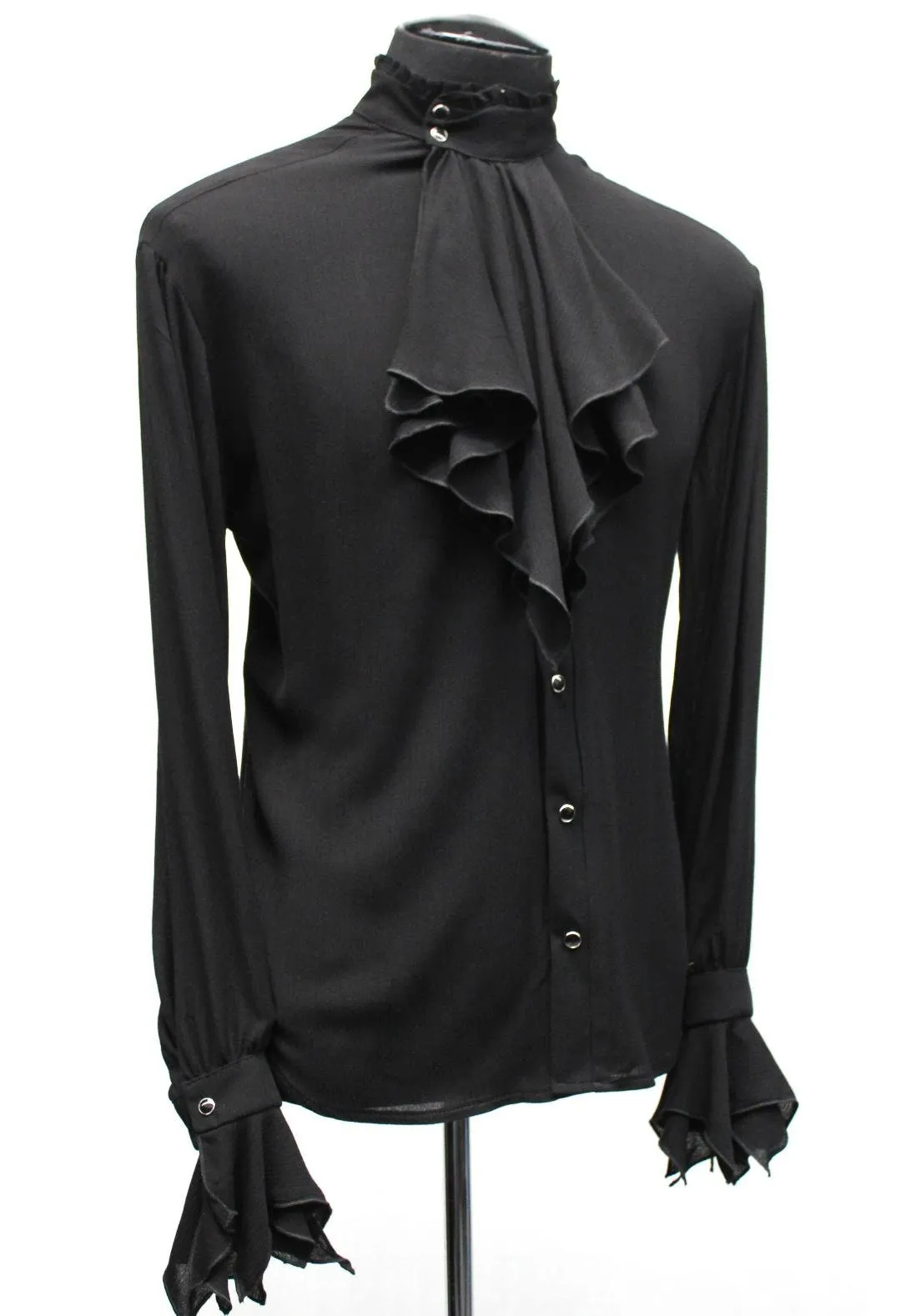 THE COUNT SHIRT - Black Rayon