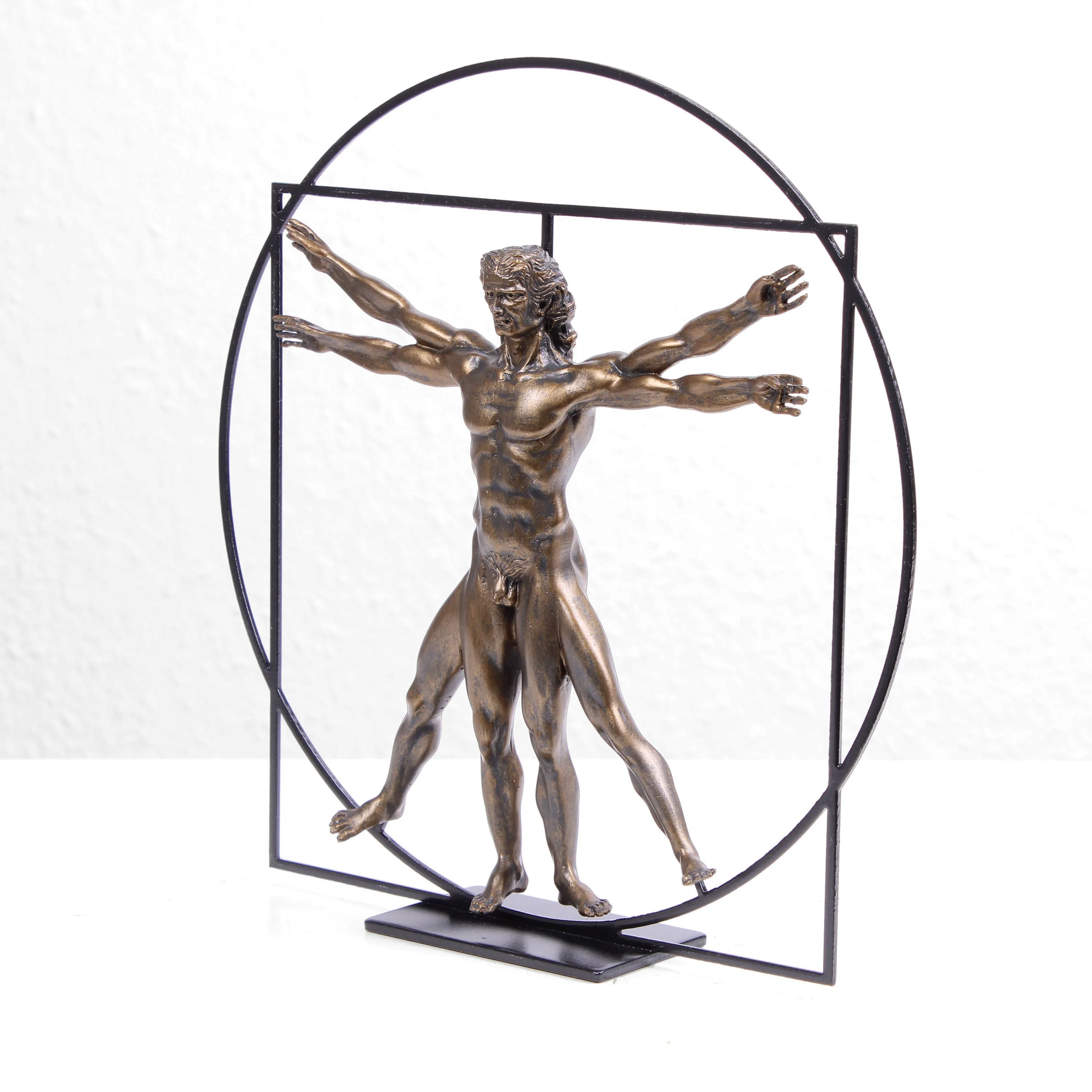 The Vitruvian Man Sculpture (Body Statue by Da Vinci)