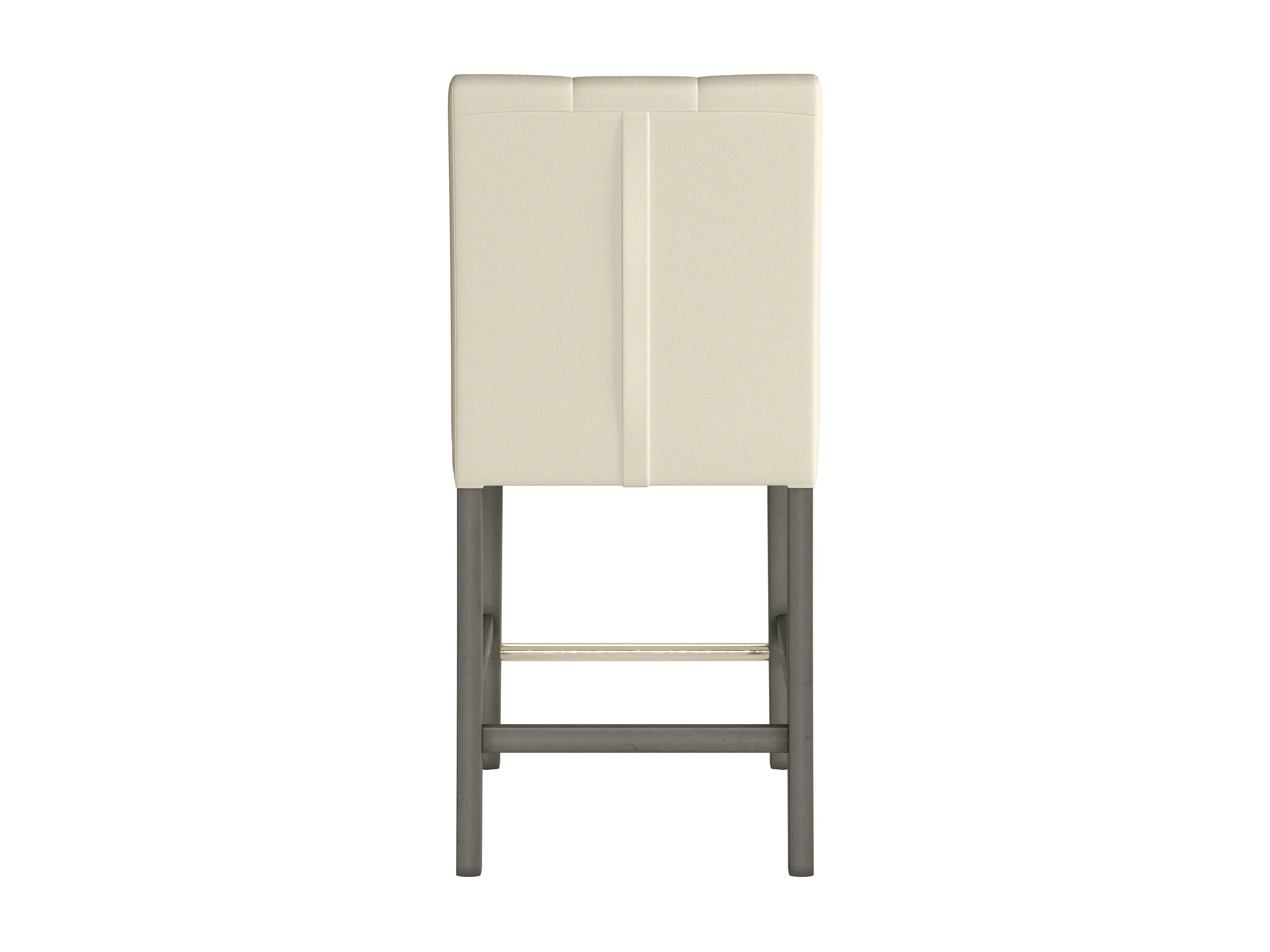 Warm White Vegan Leather Counter Height Stool