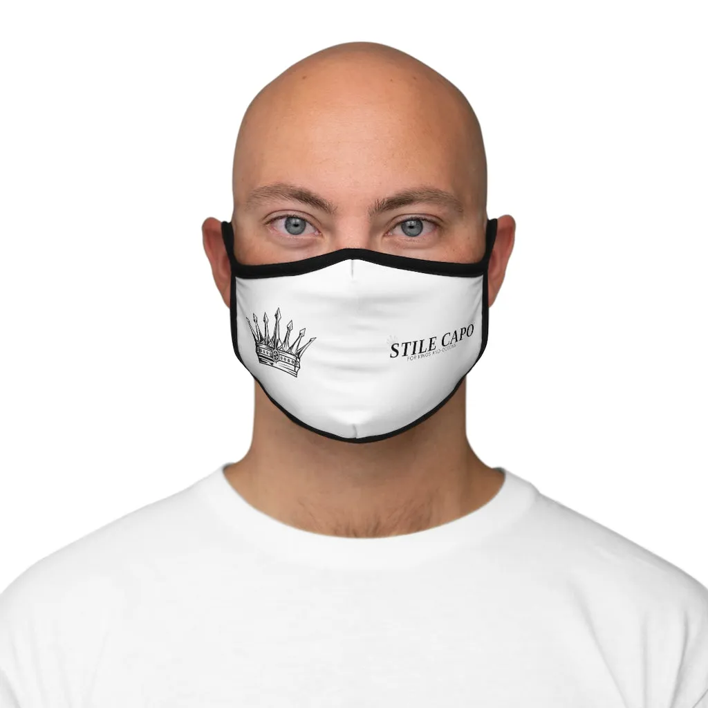 WHITE Fitted Polyester Face Mask