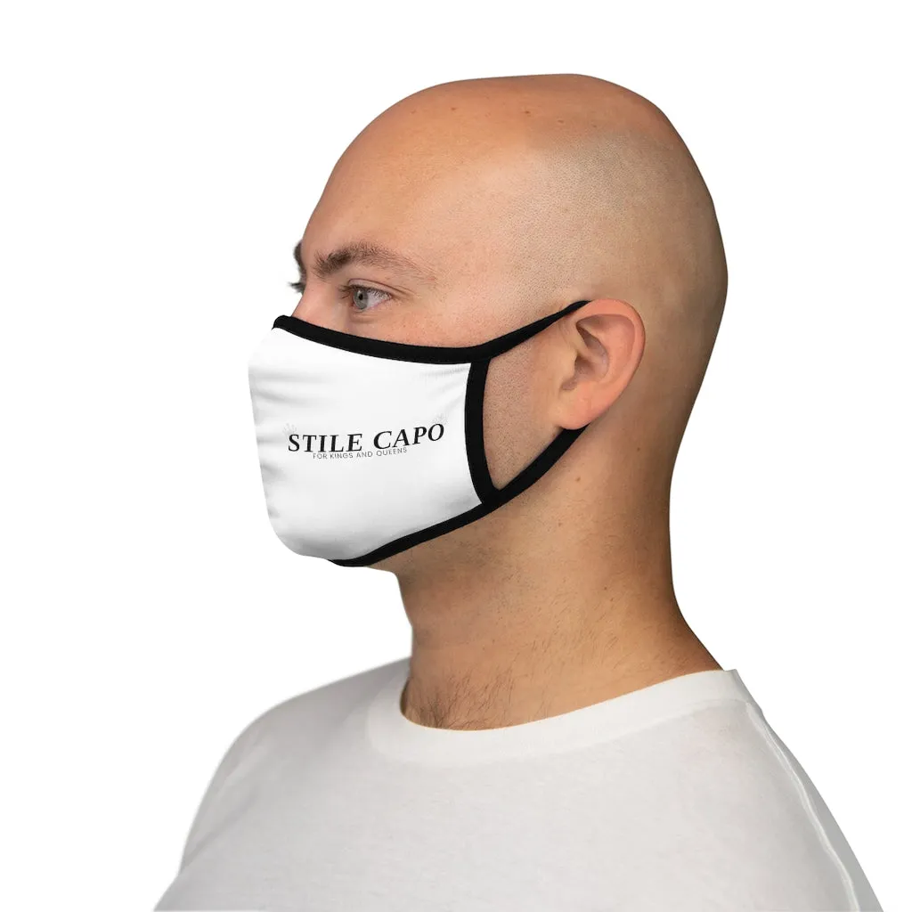 WHITE Fitted Polyester Face Mask