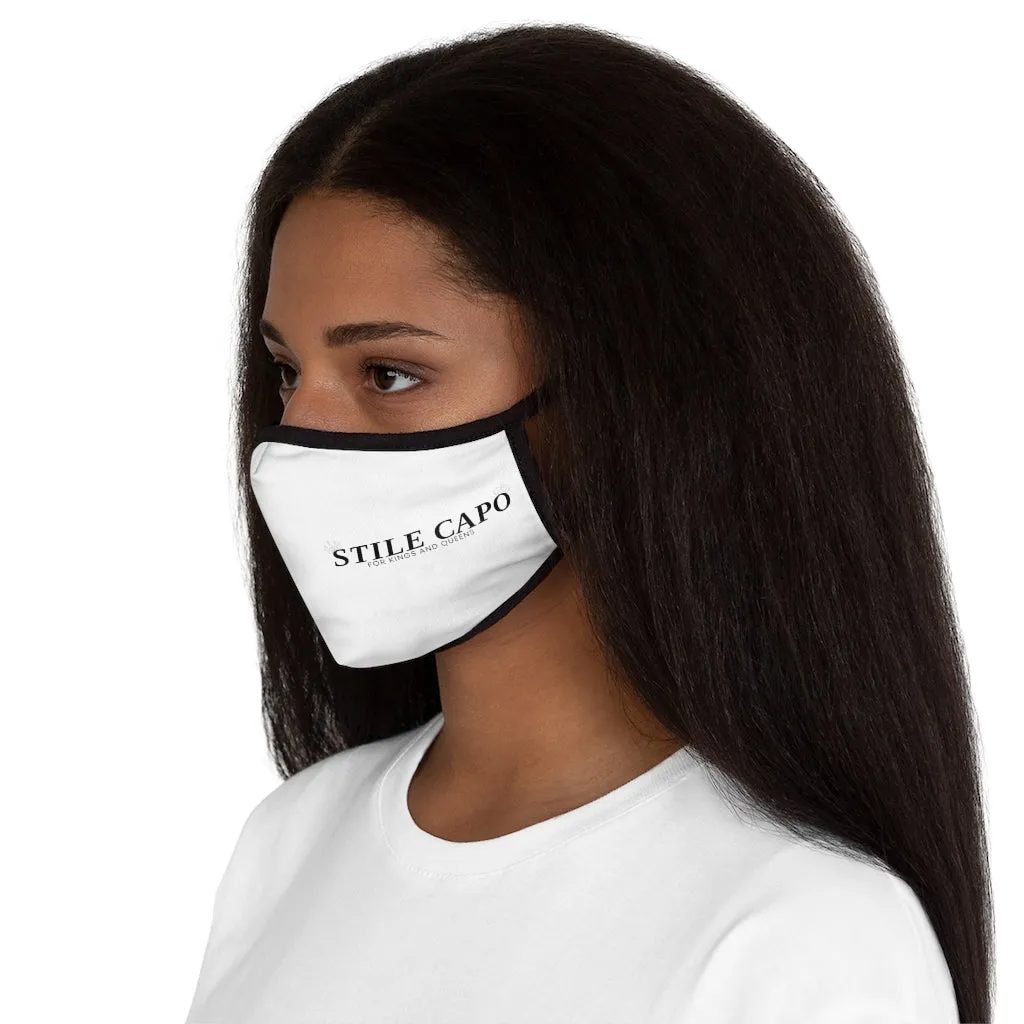 WHITE Fitted Polyester Face Mask