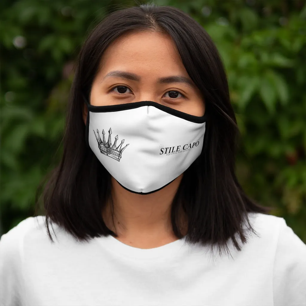 WHITE Fitted Polyester Face Mask