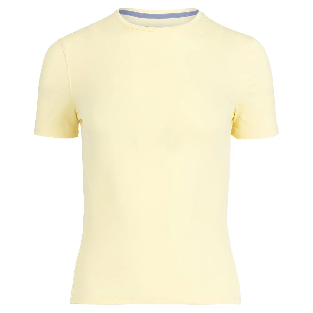 Women`s Alexa Short Sleeve Tennis Crew Neck Lemonade