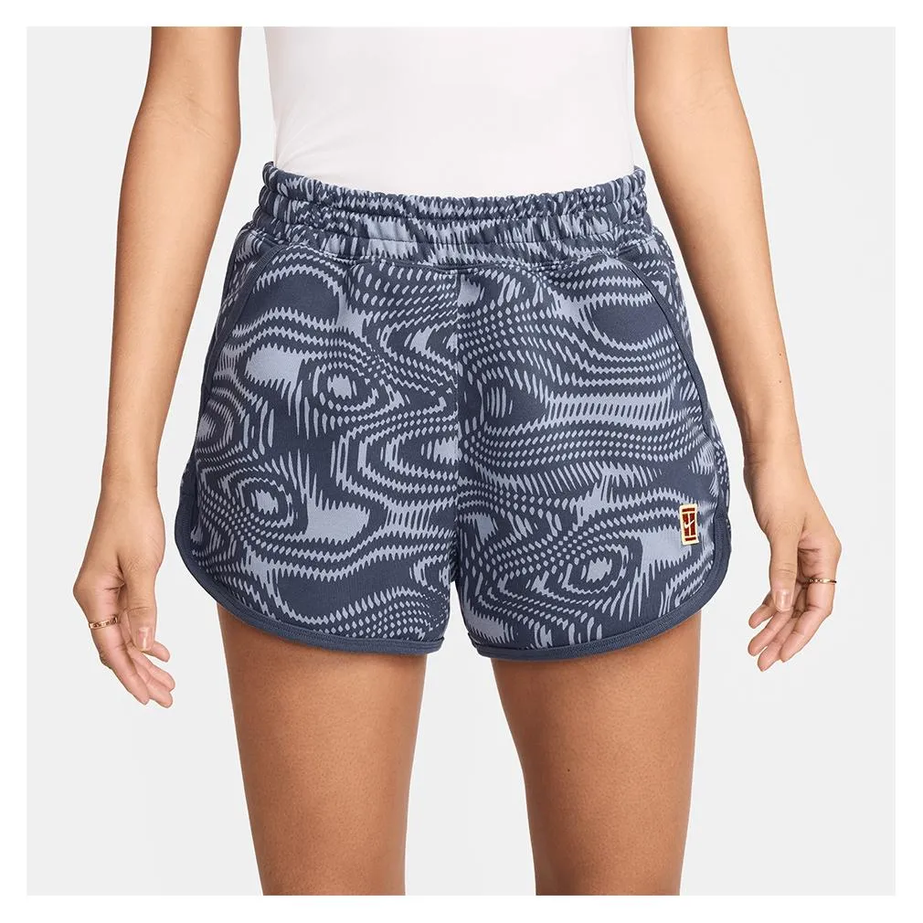 Women's Court Heritage Printed Tennis Short Thunder Blue