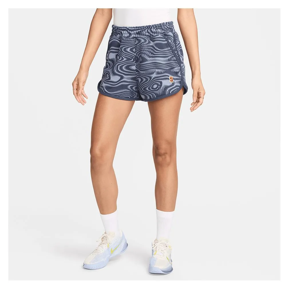 Women's Court Heritage Printed Tennis Short Thunder Blue