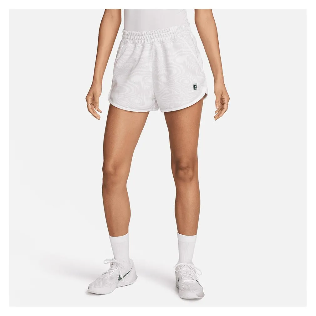 Women's Court Heritage Printed Tennis Short White