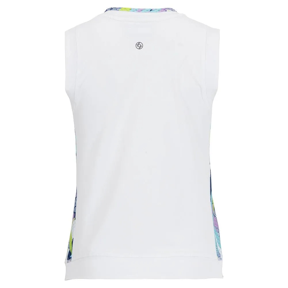 Women's Crop Tennis Tank White