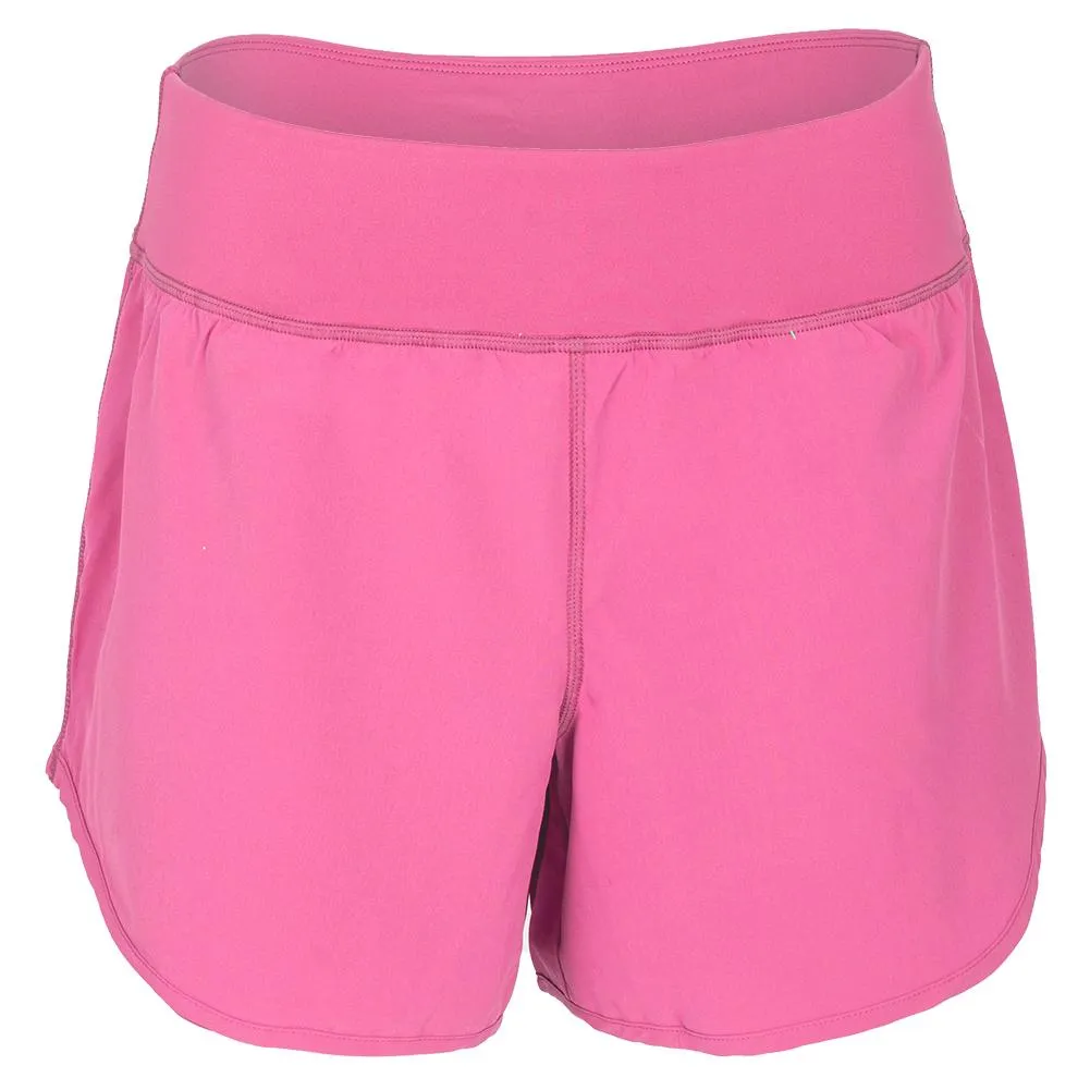 Women's Double Layer Woven Pickleball Short Pink Cyclamen