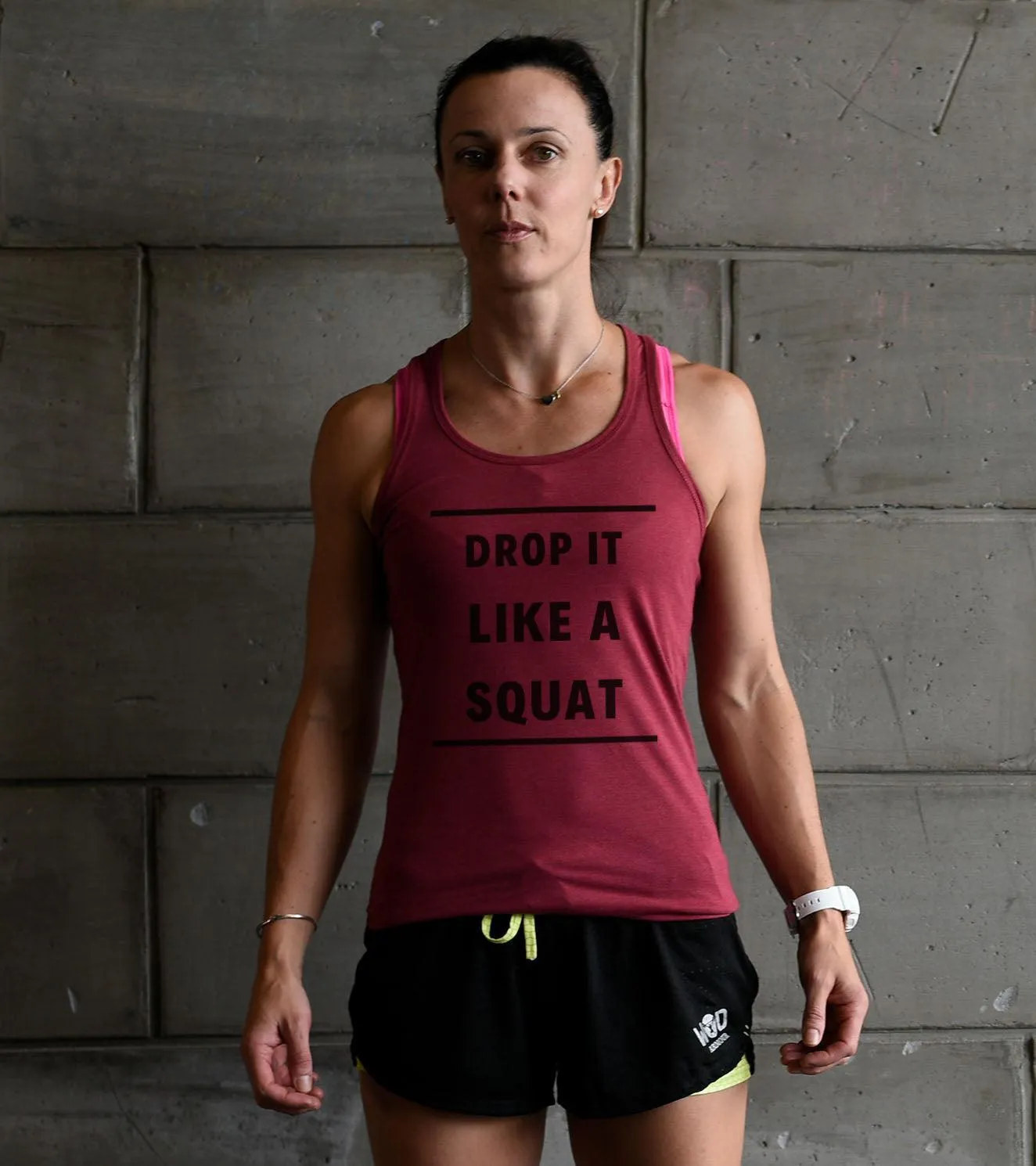 Women's Drop it like a Squat Tank top (Brick red)