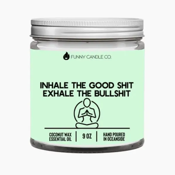 Yoga spiritual quotes printed candle